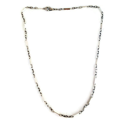 5 Links and a Tag Sterling Silver Necklace - Mon Bijoux - Mon Bijoux