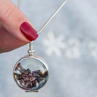 Personalised Birthstone Necklace for January