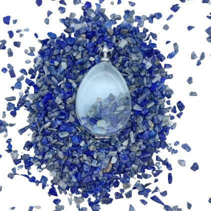 September Lapis Lazuli Birthstone Personalised Locket Necklace