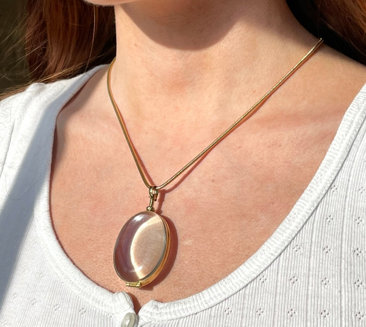 Large Size Gold Plated Deep Locket - Choose your shape