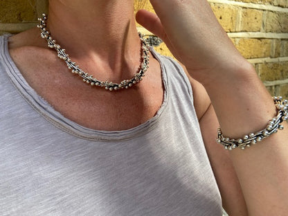 Jewellery Set - Peppercorn Necklace, Bracelet and Earrings