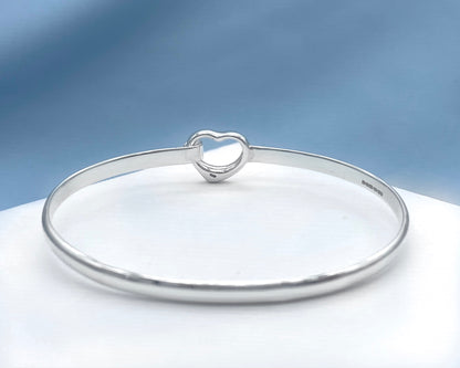 Open Heart Bangle - Large Wrist