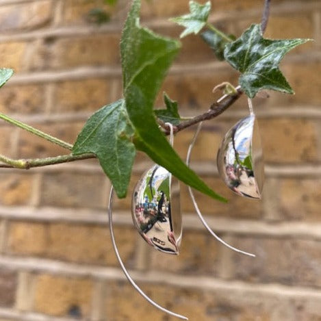 Half Moon Sterling Silver Handmade Unique Earrings - Mon Bijoux - Mon Bijoux