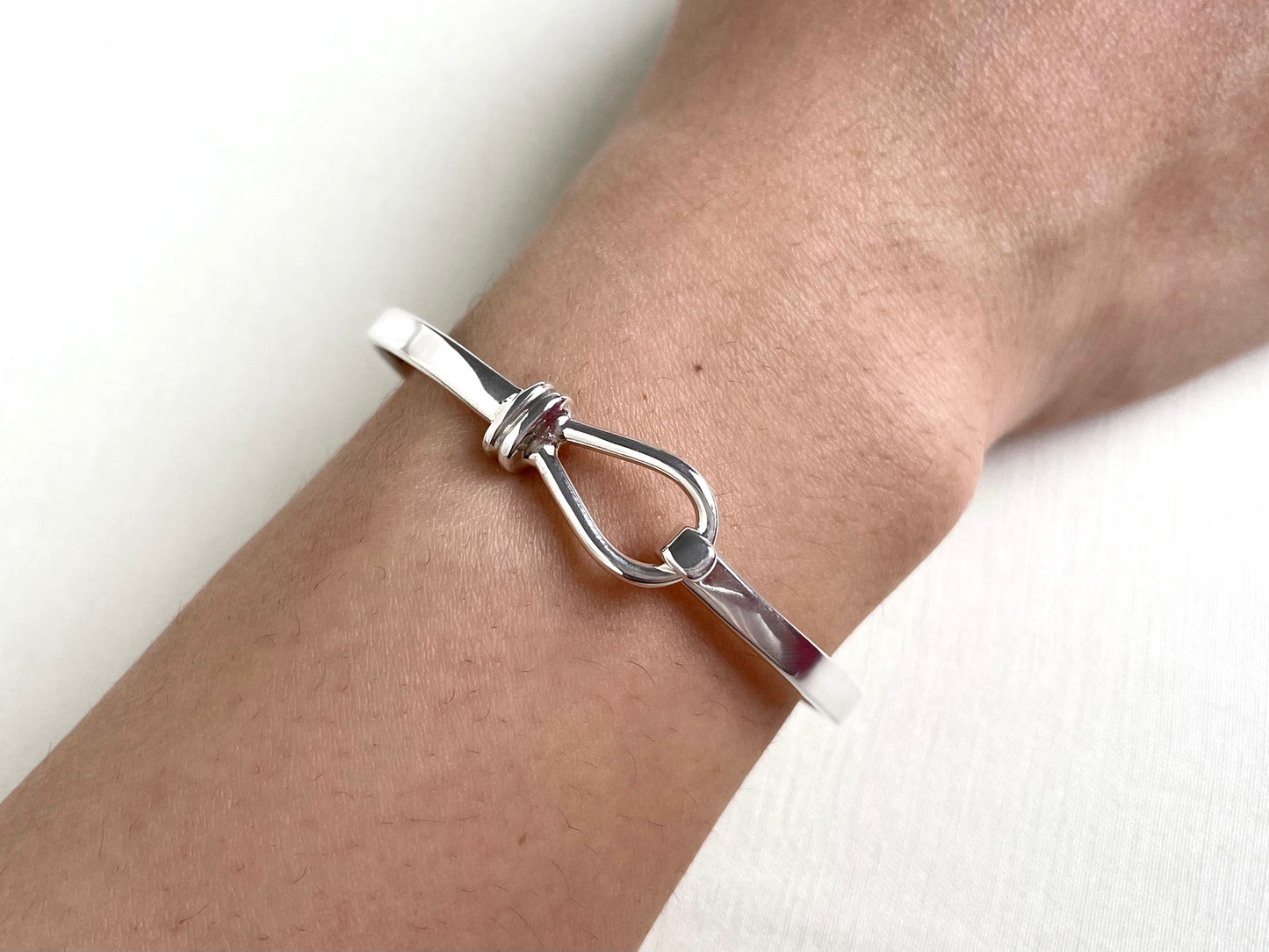 Rope Hook Sterling Silver Mini Bangle