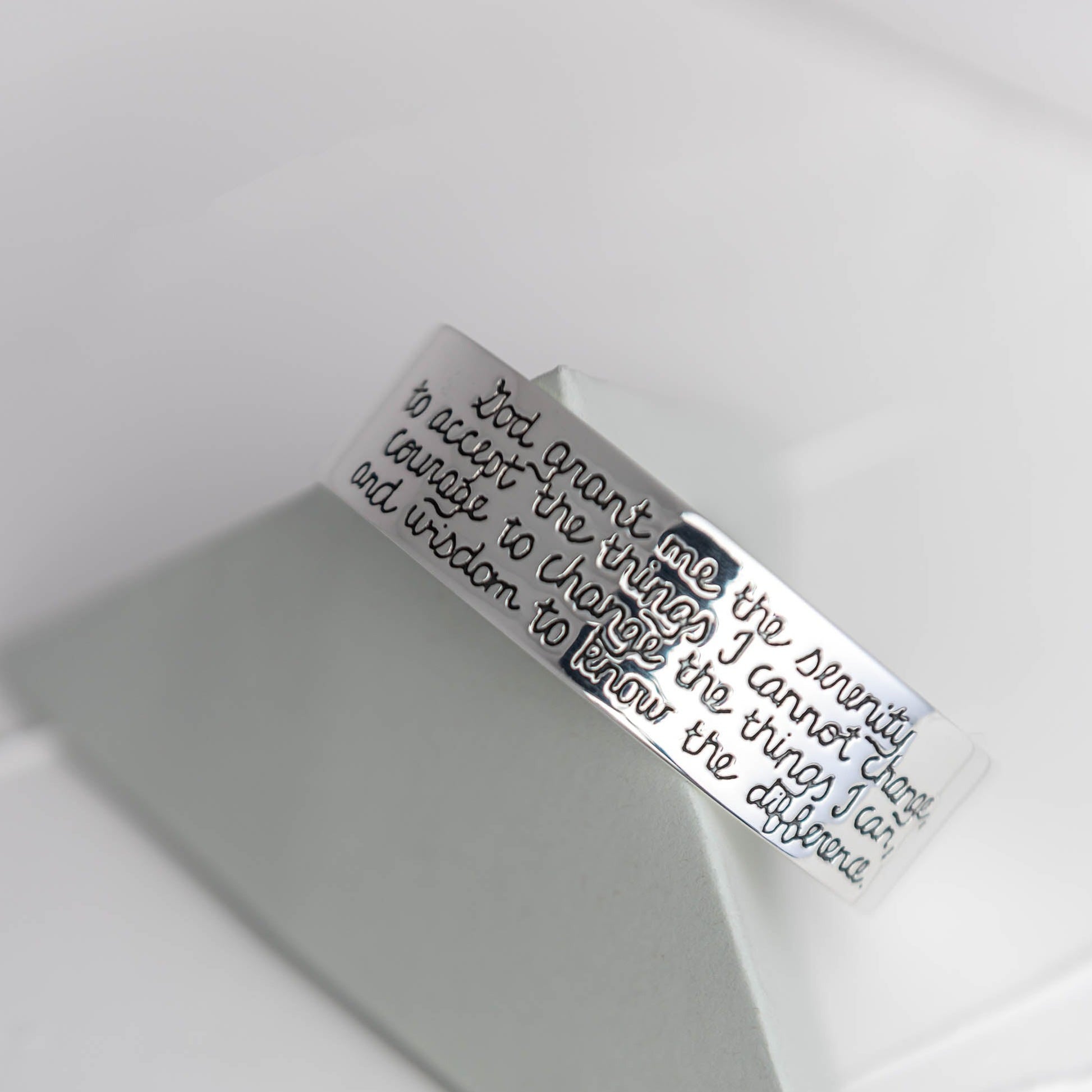 Serenity Prayer Silver Bangle - Mon Bijoux
