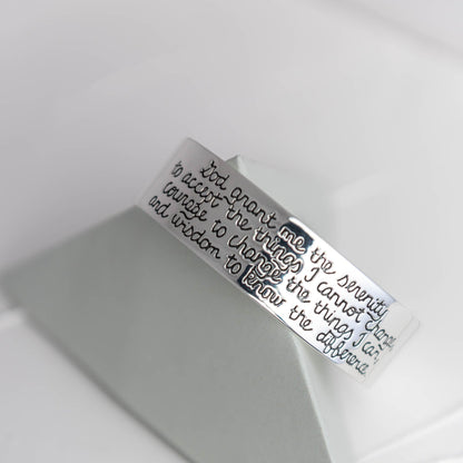 Serenity Prayer Silver Bangle - Mon Bijoux
