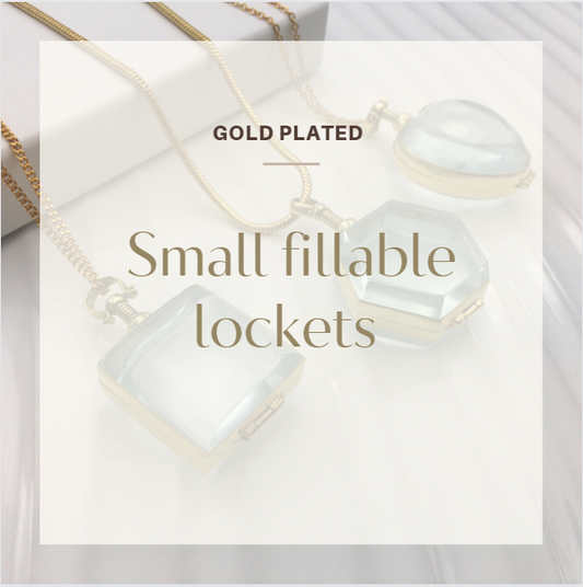 Small Size Gold Plated Deep Lockets - Choose your shape