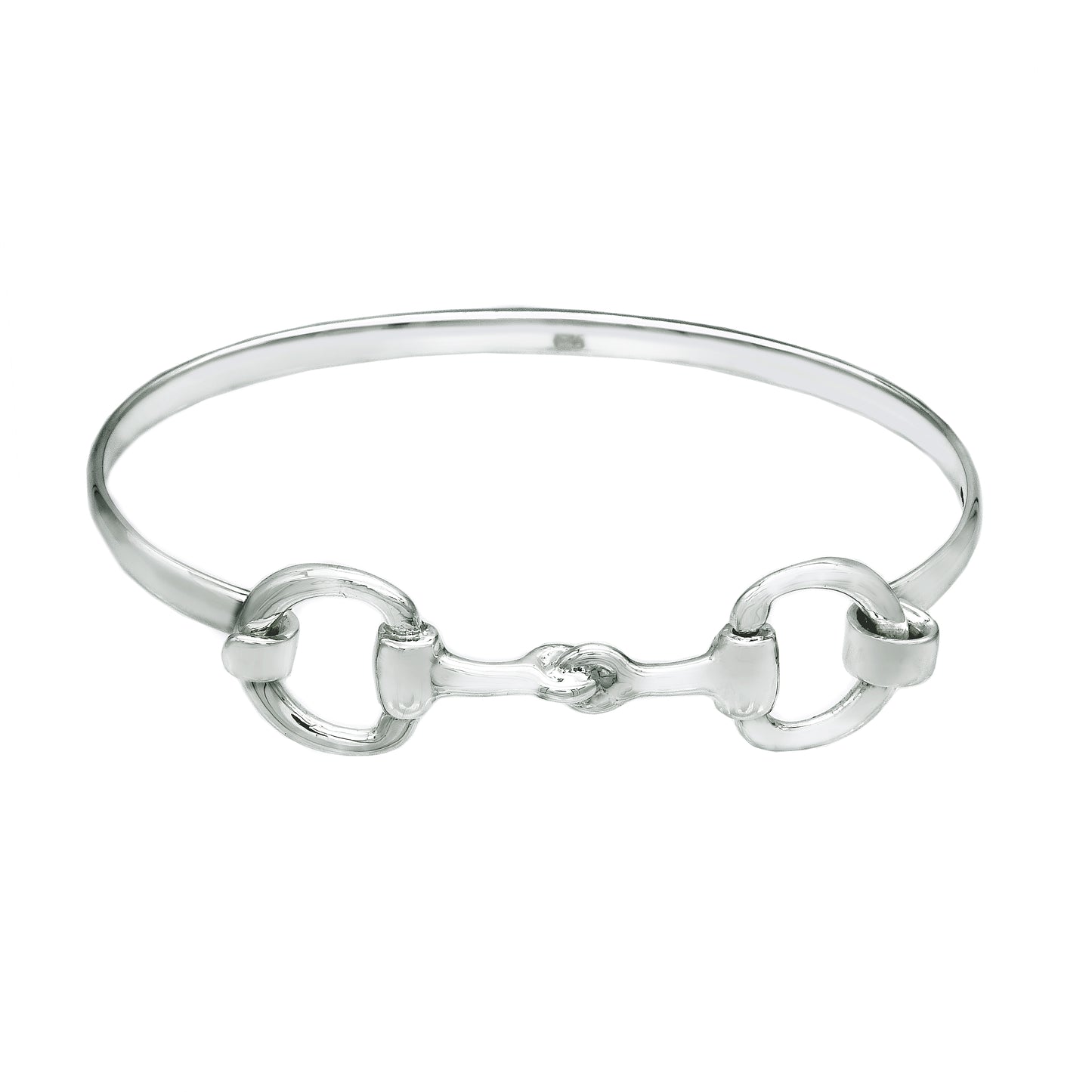 horse bit silver bangle bracelet - Mon Bijoux