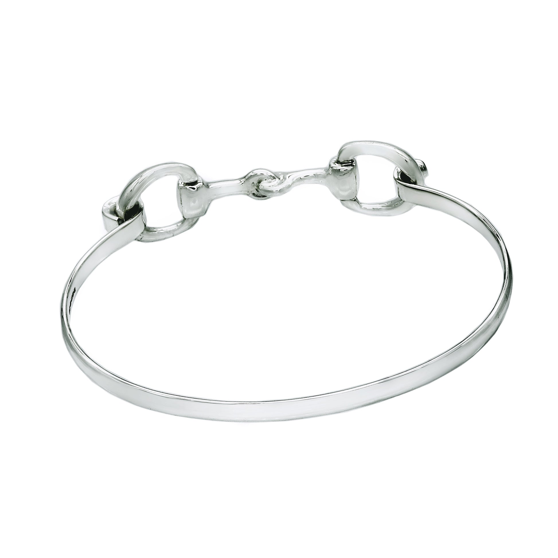 925 silver horse bit bangle bracelet - Mon Bijoux