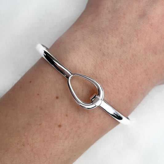 Teardrop Sterling Silver Standard Bangle