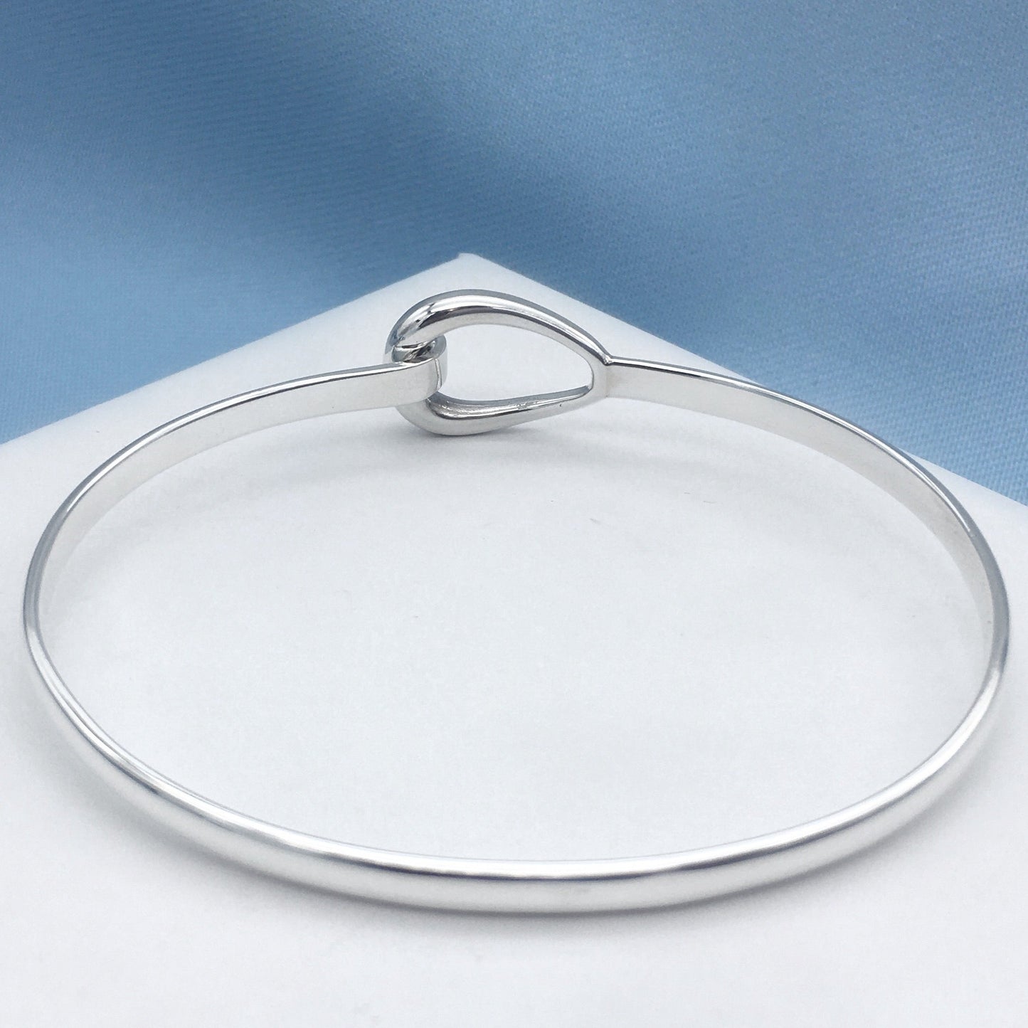 Teardrop Sterling Silver Standard Bangle