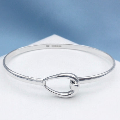 Teardrop Sterling Silver Standard Bangle