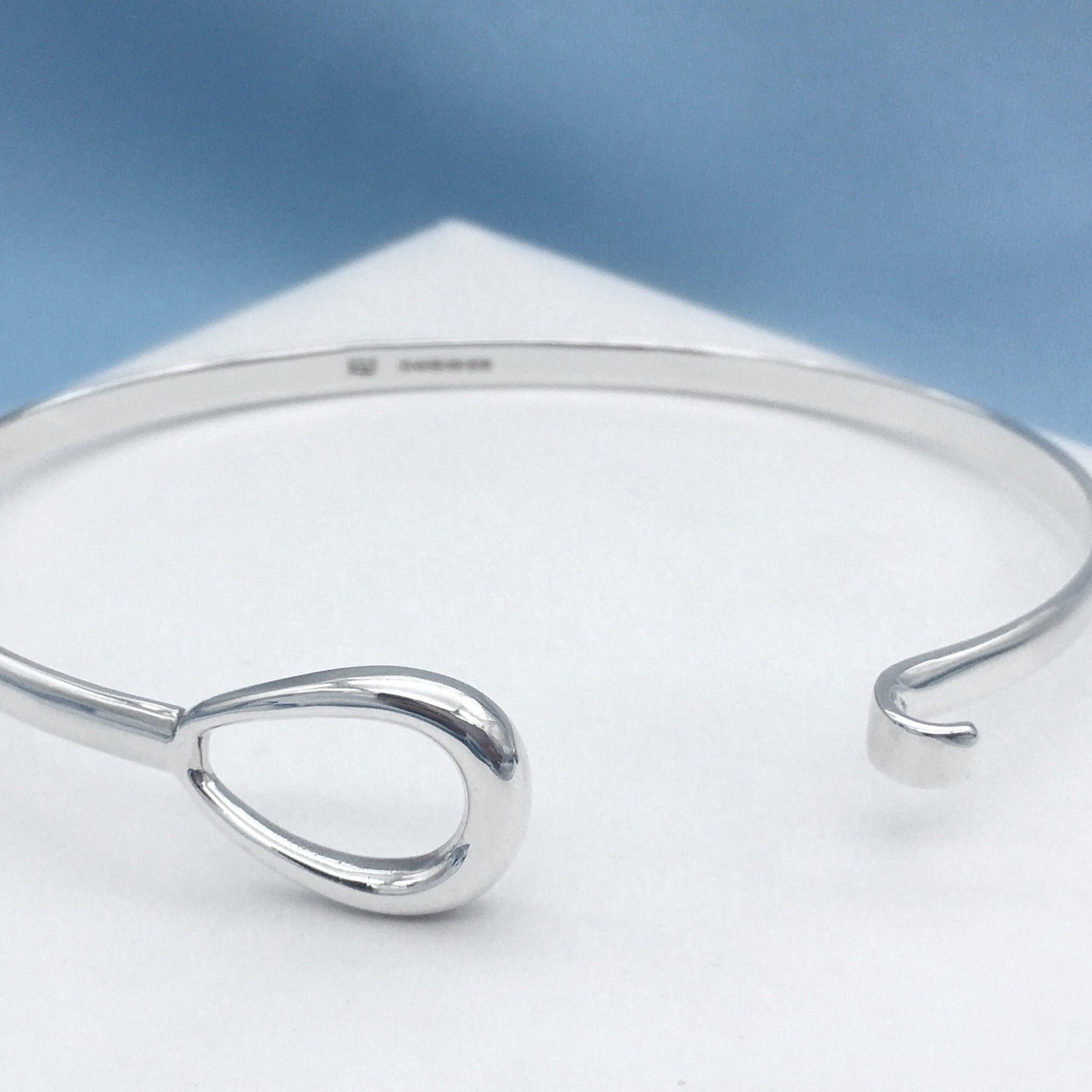Teardrop Sterling Silver Standard Bangle