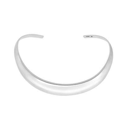 Silver Torque Collar Necklace - 16mm - Mon Bijoux