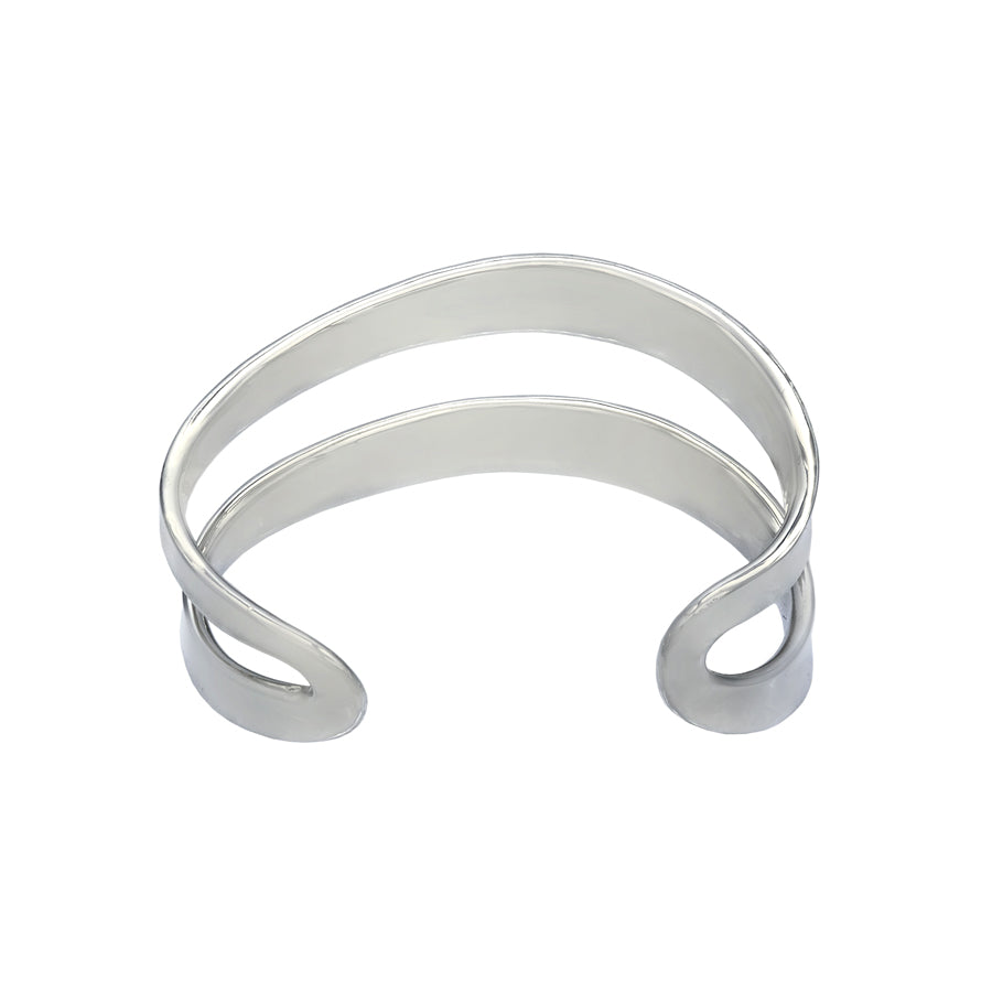 Thick Double Stripe Cuff Bracelet Bangle - Mon Bijoux