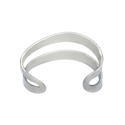Thick Double Stripe Cuff Bracelet Bangle - Mon Bijoux