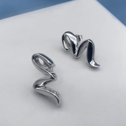 Z Sterling Silver Stud Earrings
